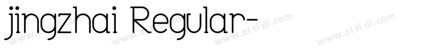 jingzhai Regular字体转换